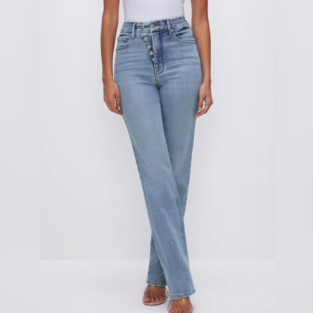 Good American Icon Straight Super Compression Jeans